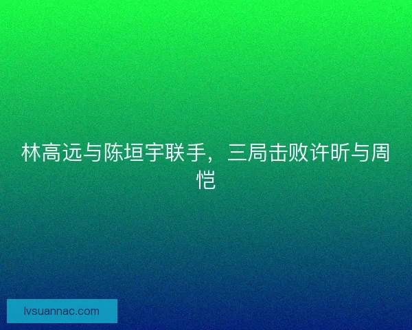 林高远与陈垣宇联手，三局击败许昕与周恺